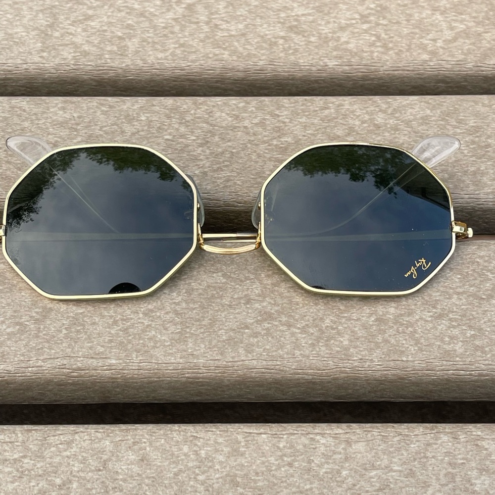 Ray-Ban Gold Octagonal Sunglasses